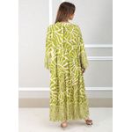 Vestido Moana Viscose Italiana Verde Pistache 