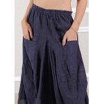 Calça Saruel Linho Italiano Marinho
