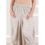 Calça Saruel Linho Italiano Cru