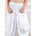 Calça Saruel Linho Italiano Branco