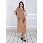 Vestido Melinda Linho Italiano Cappuccino 