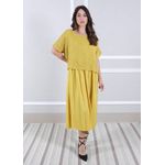 Vestido Melinda Linho Italiano Mostarda 