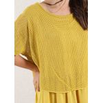 Vestido Melinda Linho Italiano Mostarda 