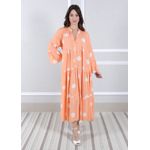 Vestido Bianca Viscose Italiana Pêssego