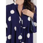 Vestido Bianca Viscose Italiana Marinho .