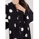Vestido Bianca Viscose Italiana Preto .