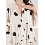 Vestido Bianca Viscose Italiana Cru