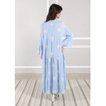 Vestido Bianca Viscose Italiana Azul Hortênsia .