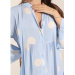 Vestido Bianca Viscose Italiana Azul Hortênsia .