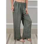 Calça Zara Linho Italiano Verde Militar