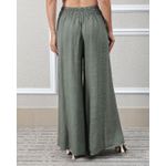 Calça Karina Linho Italiano Verde Militar