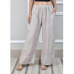 Calça Zara Linho Italiano Bege