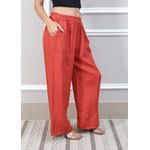 Calça Zara Linho Italiano Terracota