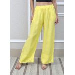 Calça Zara Linho Italiano Amarelo