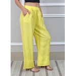 Calça Zara Linho Italiano Amarelo