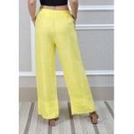 Calça Zara Linho Italiano Amarelo