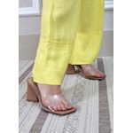 Calça Zara Linho Italiano Amarelo