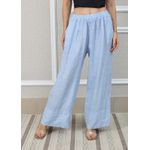 Calça Zara Linho Italiano Azul Bebe