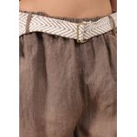 Calça Palmira Linho Italiano Caramelo