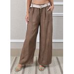 Calça Palmira Linho Italiano Caramelo