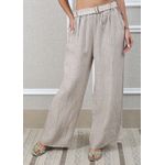 Calça Palmira Linho Italiano Bege
