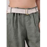 Calça Palmira Linho Italiano Verde Militar