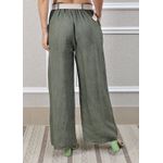 Calça Palmira Linho Italiano Verde Militar