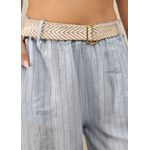 Calça Palmira Linho Italiano Azul Bebe