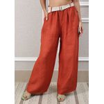 Calça Palmira Linho Italiano Terracota