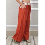 Calça Palmira Linho Italiano Terracota