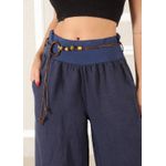 Calça Oliva Linho Italiano Azul Marinho