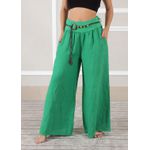 Calça Oliva Linho Italiano Verde Bandeira