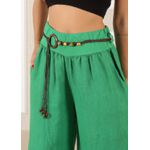 Calça Oliva Linho Italiano Verde Bandeira