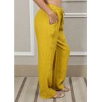 Calça Jane Linho Italiano Mostarda 
