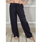 Calça Jane Linho Italiano Azul Marinho 