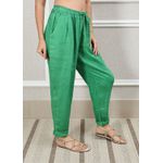 Calça Clássica Linho Italiano Verde Bandeira 