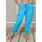 CALÇA CLÁSSICA AZUL TURQUESA