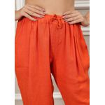 Calça Clássica Linho Italiano Laranja