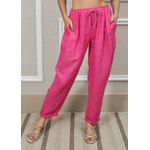 Calça Clássica Linho Italiano Pink