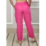 Calça Clássica Linho Italiano Pink