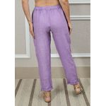 Calça Clássica Linho Italiano Lilás 