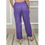 Calça Clássica Linho Italiano Roxo