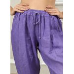 Calça Clássica Linho Italiano Roxo