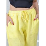 Calça Jane Linho Italiano Amarelo
