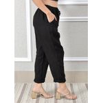 Calça Clássica Linho Italiano Preto