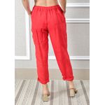 Calça Clássica Linho Italiano Vermelho