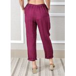 Calça Clássica Linho Italiano Bordô