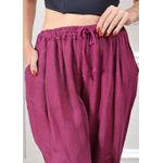 Calça Clássica Linho Italiano Bordô