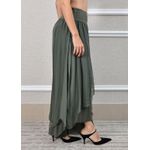 Calça Lara Seda Italiana Verde Militar