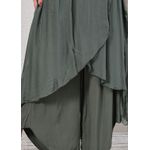 Calça Lara Seda Italiana Verde Militar